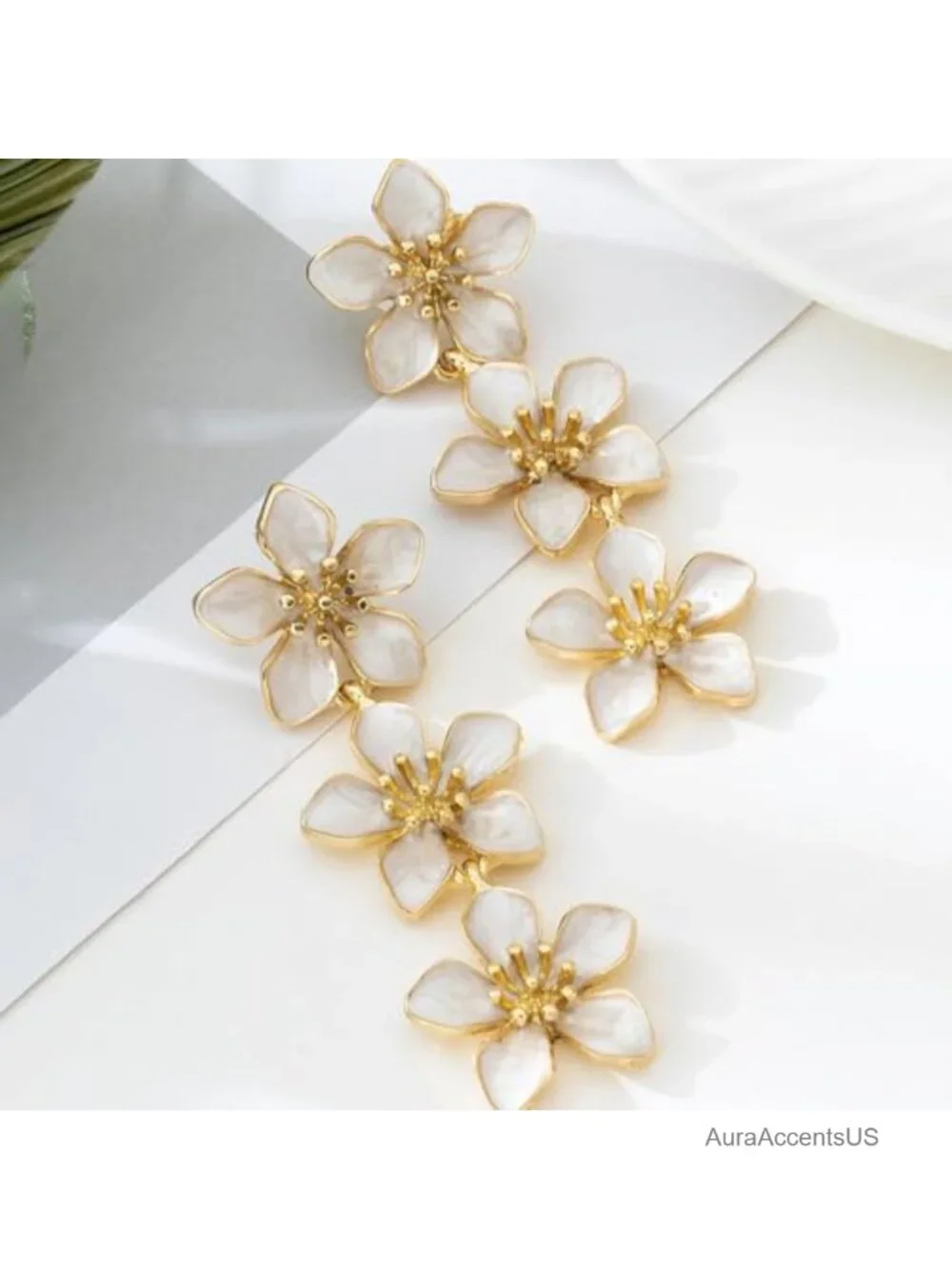 Boho Floral Statement Drop Earrings Women Zinc Flower Jewelry Party